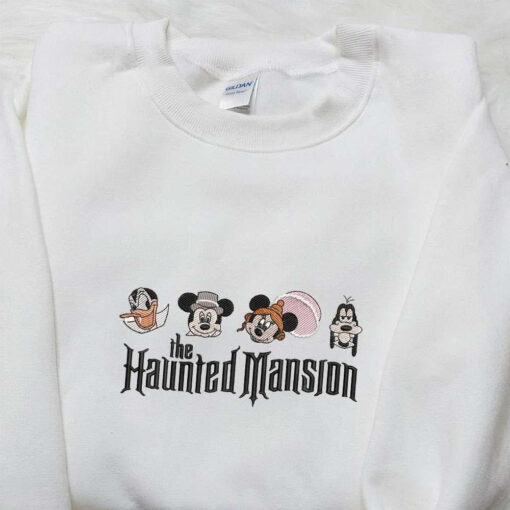 Mickey Team The Haunted Mansion Halloween Embroidered Shirt Best Gifts for Family