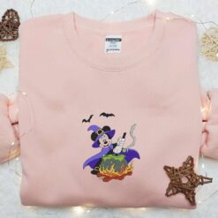 Mickey Witch Halloween Embroidered Shirt Disney Halloween Embroidered T shirt Best Halloween Gift Ideas