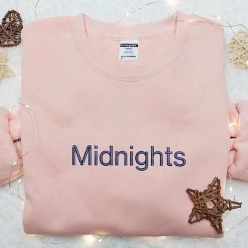Midnights Taylor Swift Embroidered Shirt Celebrity Embroidered Hoodie Best Music Gift For Fans
