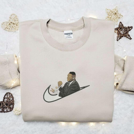 Mike Tyson x Swoosh Embroidered Sweatshirt Celebrity Embroidered Shirt Best Gift Ideas For All Occasions