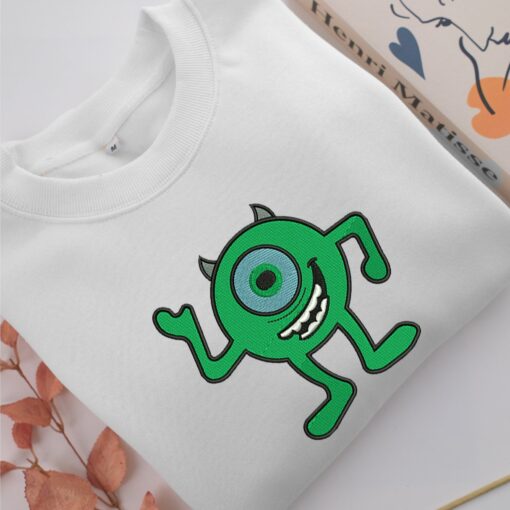 Mike Wazowski Embroidery, Disneyland Embroidered Sweatshirt, Movie Disney Inspired, Best Gifts Idea For Him Her - Image 2
