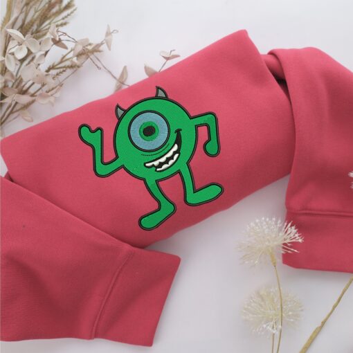 Mike Wazowski Embroidery, Disneyland Embroidered Sweatshirt, Movie Disney Inspired, Best Gifts Idea For Him Her - Image 4
