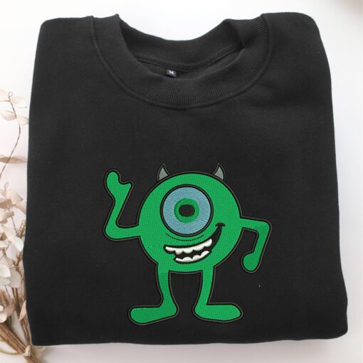 Mike Wazowski Embroidery, Disneyland Embroidered Sweatshirt, Movie Disney Inspired, Best Gifts Idea For Him Her - Image 5