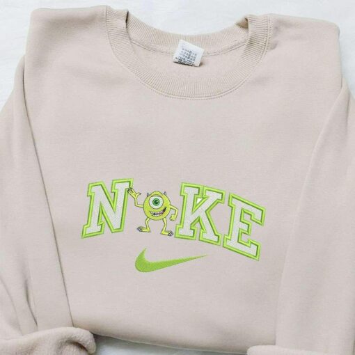 Mike Wazowski x Nike Cartoon Embroidered Tshirt Nike Inspired Embroidered Shirt Best Birthday Gift Ideas