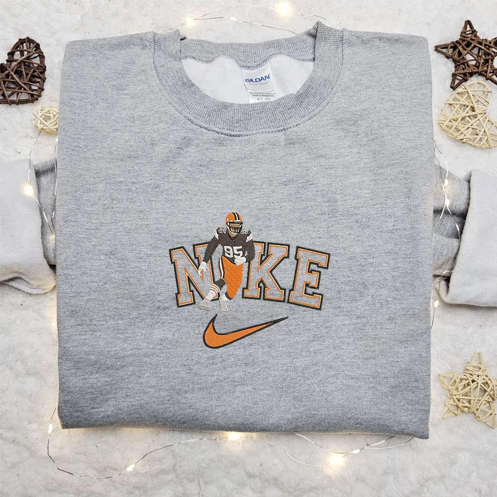 Miles Garrett x Nike Embroidered Shirt NFL Sports Embroidered Shirt Celebrity Embroidered Hoodie
