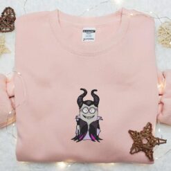 Minion Maleficent Embroidered Hoodie Disney Character Embroidered Hoodie Best Gift Ideas For Family