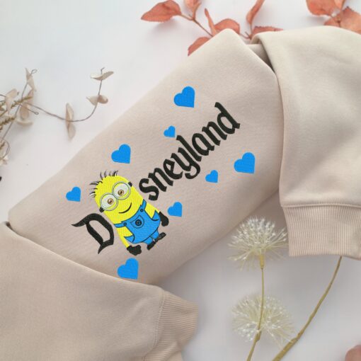 Minions Disneyland Embroidery, Disneyland Embroidered Sweatshirt, Movie Disney Inspired, Best Gifts Idea For Him Her
