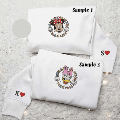 Minnie And Daisy Back To School Disney Characters Embroidered Couples Shirts 1.Jpeg