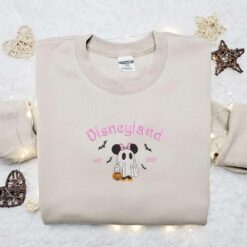 Minnie Boo Ghost Disneyland California Halloween Embroidered Shirt Best Gifts for Family