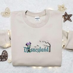Minnie Dark Blue Disneyland Halloween Embroidered Shirt Best Gifts for Family