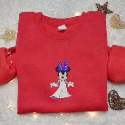 Minnie Disney Halloween Embroidered Hoodie Disney Halloween Embroidered Sweatshirt Best Halloween Gift Ideas