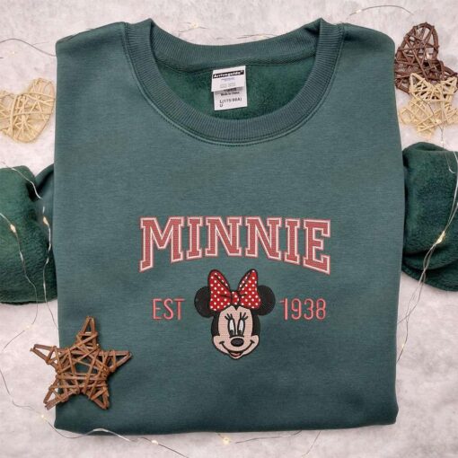 Minnie Est 1938 Embroidered Shirt Disney Characters Embroidered Hoodie Best Gift Ideas