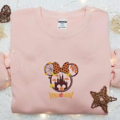Minnie Halloween Fall Pumpkin Embroidered Sweatshirt Disney Halloween Embroidered Sweatshirt Best Halloween Gift Ideas