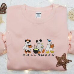 Minnie Mickey Donald Boo Ghost Halloween Embroidered Shirt Best Gifts for Family