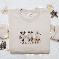 Minnie Mickey Pluto Boo Ghost Halloween Embroidered Shirt Best Gifts for Family