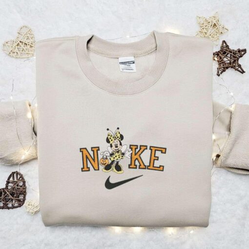 Minnie Mouse Bee Halloween x Nike Embroidered Sweatshirt Walt Disney Characters Embroidered Shirt Best Halloween Gift Ideas