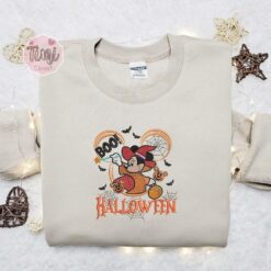 Minnie Mouse Boo Spiderweb Disney Halloween Embroidered Shirt Best Gifts for Family
