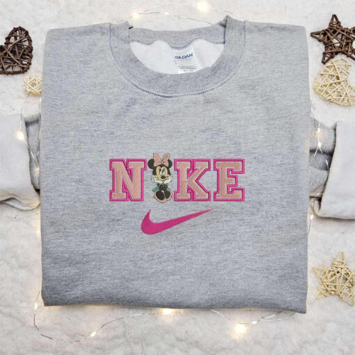 Minnie Mouse Disney Characters Embroidered Shirt Inspired Movie Shirt, Best Gift For Family