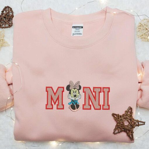 Minnie Mouse Mini Disney Characters Embroidered Shirt Inspired Movie Shirt Best Gift Idea For Family