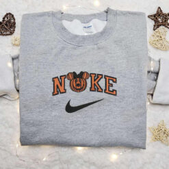 Minnie Mouse Pumpkin x Swoosh Cartoon Embroidered Sweatshirt Walt DIsney Characters Embroidered Shirt Best Halloween Gift Ideas for Family