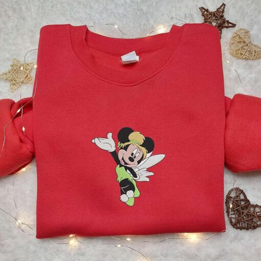 Minnie Mouse Tinkerbell Embroidered Hoodie Disney Character Embroidered Sweatshirt Best Gift Ideas