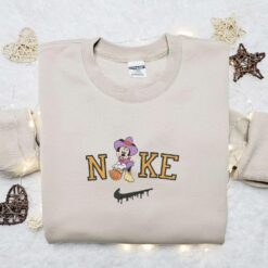 Minnie Mouse Trick or Treat Halloween x Nike Embroidered Sweatshirt Walt Disney Characters Embroidered Shirt Best Halloween Gi