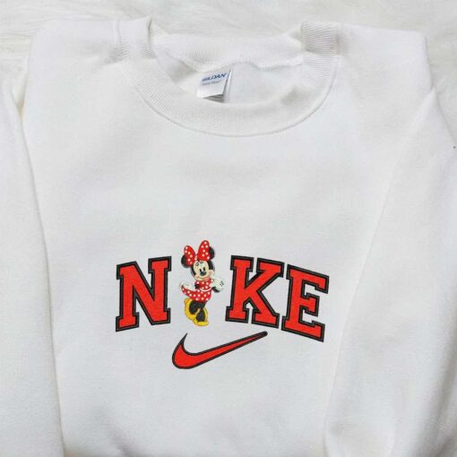 Minnie Mouse x Nike Embroidered Shirt Disney Characters Embroidered Hoodie Nike Inspired Embroidered Sweatshirt 1