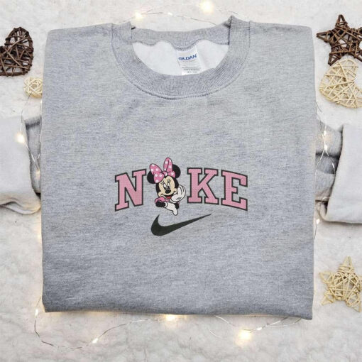 Minnie Mouse x Nike Embroidered Sweatshirt Walt Disney Characters Embroidered Shirt Best Halloween Gift Ideas