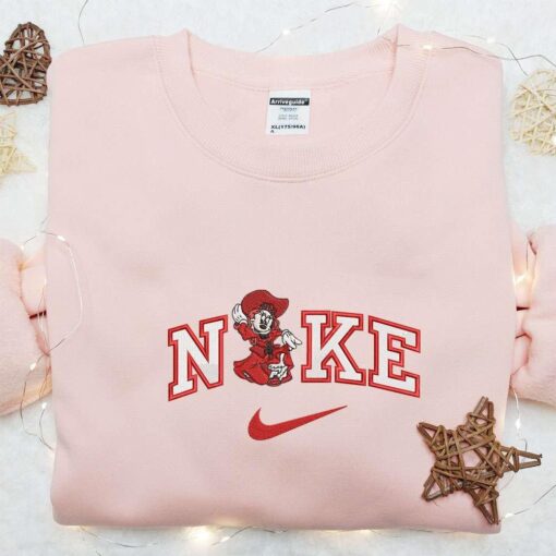 Minnie Pirate x Nike Embroidered Shirt Disney Characters Embroidered Shirt Cartoon Embroidered Hoodie