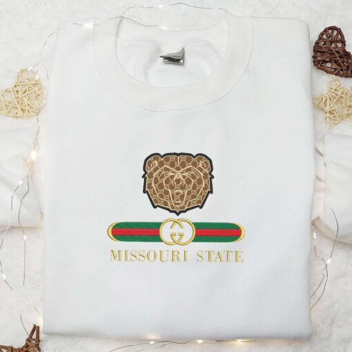 Missouri State Bears x Gucci Embroidered Shirt NCAA Sports Embroidered Hoodie Best Gift Idea