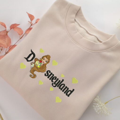 Modern Belle Disneyland Embroidery, Disneyland Embroidered Sweatshirt, Movie Disney Inspired, Best Gifts Idea For Him Her