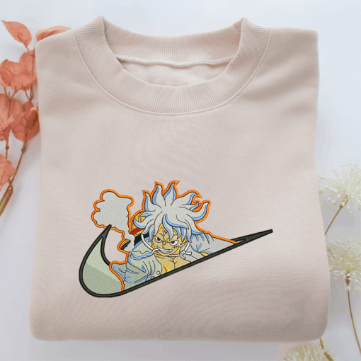 Monkey Luffy Nike Embroidered Sweatshirt, Nike Movie Inspired, Best Gifts Idea For Him Her