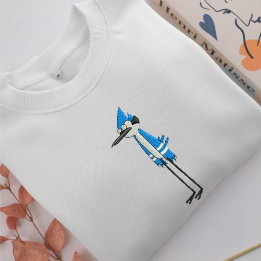 Mordecai Embroidery, Disneyland Embroidered Sweatshirt, Movie Disney Inspired, Best Gifts Idea For Him Her - Image 2