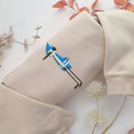 Mordecai Embroidery, Disneyland Embroidered Sweatshirt, Movie Disney Inspired, Best Gifts Idea For Him Her