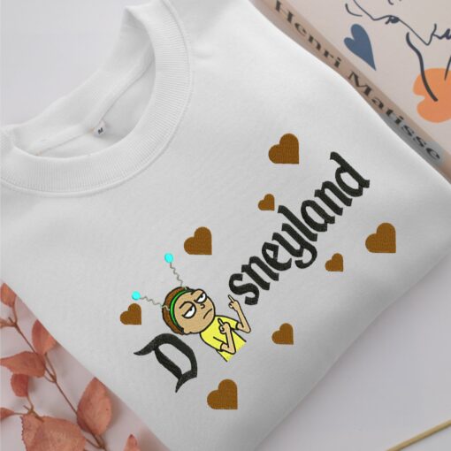 Morty Smith Disneyland Embroidery, Disneyland Embroidered Sweatshirt, Movie Disney Inspired, Best Gifts Idea For Him Her - Image 2