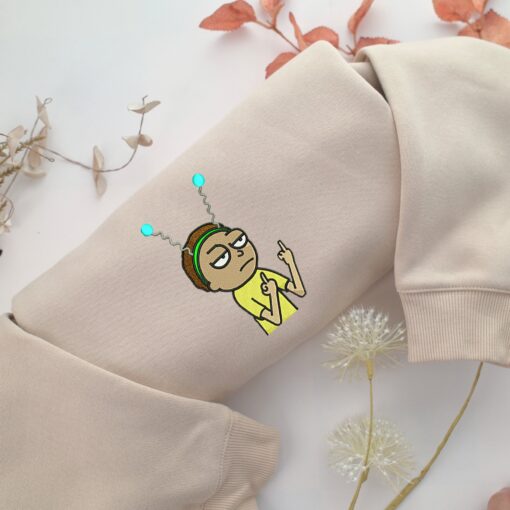 Morty Smith Embroidery, Disneyland Embroidered Sweatshirt, Movie Disney Inspired, Best Gifts Idea For Him Her