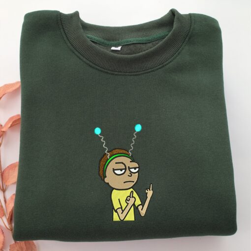 Morty Smith Embroidery, Disneyland Embroidered Sweatshirt, Movie Disney Inspired, Best Gifts Idea For Him Her - Image 3