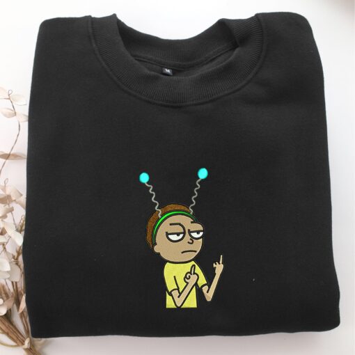 Morty Smith Embroidery, Disneyland Embroidered Sweatshirt, Movie Disney Inspired, Best Gifts Idea For Him Her - Image 5