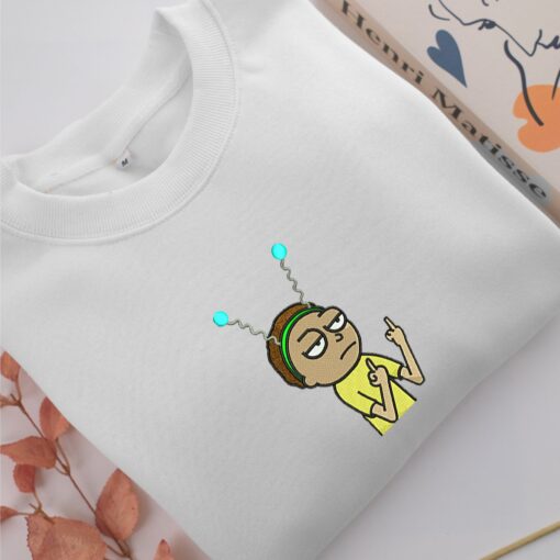 Morty Smith Embroidery, Disneyland Embroidered Sweatshirt, Movie Disney Inspired, Best Gifts Idea For Him Her - Image 2