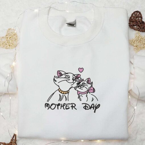 Mothers Day Duchess And Marie Embroidered Shirt Disney Aristocats Embroidered Hoodie Best Mothers Day Gift