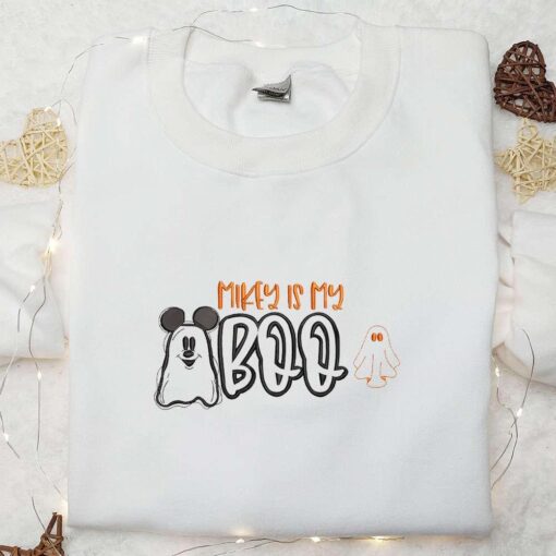 Mouse Is My Boo Embroidered T shirt Cute Halloween Embroidered Shirt Best Halloween Gift Ideas
