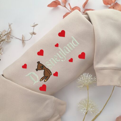 Mr Bean Teddy Disneyland Embroidery, Disneyland Embroidered Sweatshirt, Movie Disney Inspired, Best Gifts Idea For Him Her