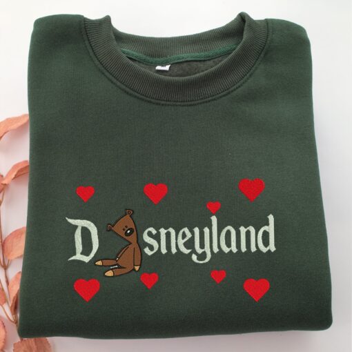 Mr Bean Teddy Disneyland Embroidery, Disneyland Embroidered Sweatshirt, Movie Disney Inspired, Best Gifts Idea For Him Her - Image 3
