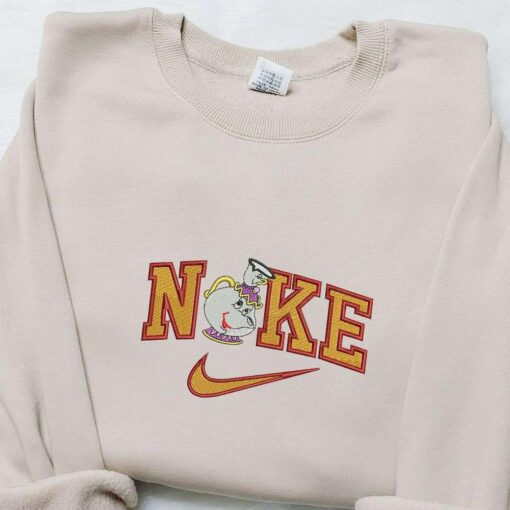 Mrs Potts And Chip x Nike Embroidered Shirt Disney Beauty And The Beast Embroidered Hoodie Nike Inspired Embroidered Sweatshirt 1