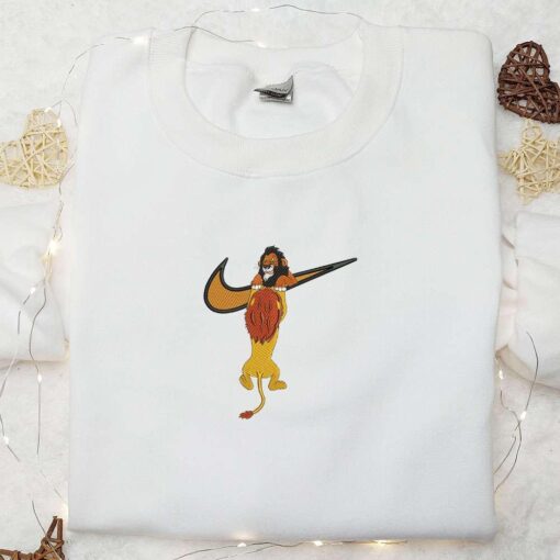Mufasa And Scar Lion King Disney Characters Embroidered Shirt Inspired Movie Shirt, Best Gift For Family