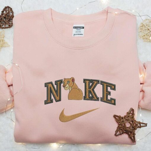 Nala x Nike Cartoon Embroidered Shirt Disney Characters Embroidered Shirt Nike Inspired Embroidered Shirt