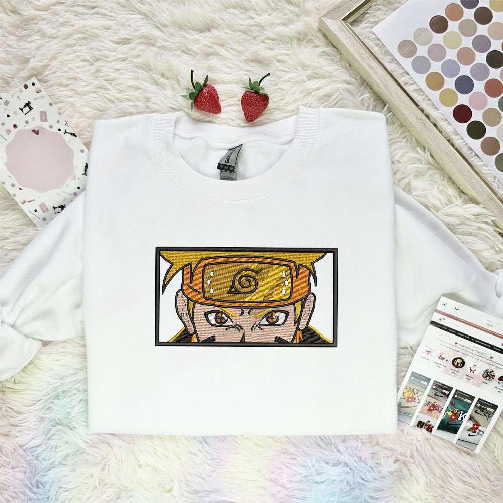Naruto Eyes Naruto Anime Embroidered Shirt , Anime Embroidered T-shirt Sweatshirt Hoodie, Inspired Anime Movie, Best Gift for Anime Fans