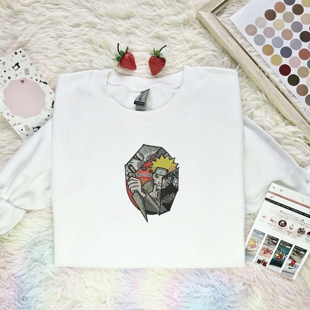 Naruto Hand Sign Naruto Anime Embroidered Shirt , Anime Embroidered T-shirt Sweatshirt Hoodie, Inspired Anime Movie, Best Gift for Anime Fans