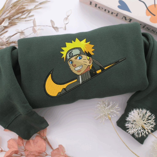 Naruto Uzumaki Swoosh Nike Embroidered Sweatshirt, Nike Movie Inspired, Best Gifts Idea For Him Her - Image 3