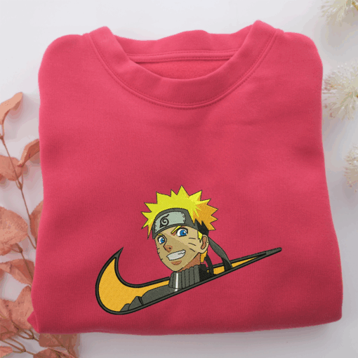 Naruto Uzumaki Swoosh Nike Embroidered Sweatshirt, Nike Movie Inspired, Best Gifts Idea For Him Her - Image 5